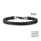 Stylish Stainless Steel Bali Foxtail Chain Bracelet for Men,Double Franco Link Chain Bracelets,Male Jewelry Gift for
