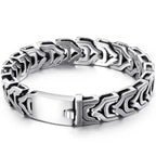 Big Size 20/22/24CM Long Heavy Stainless Steel Man Bracelet Men's Link Chain Bracelets Metal Bangles Massive On Hand