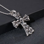 Evil Cross Ghost Skull Pendant Necklace — Stainless