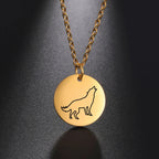 Wolf Moon Pendant Necklace — Silver