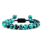 Beads Bracelet Adjustable 8mm Black Onyx Lava Tiger Eye Natural Stone Men Bracelets Healing Yoga Jewelry Gift for Women