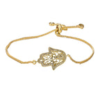 Iced Out Hamsa Copper Bracelet — Adjustable