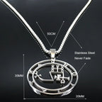 Demon Seal Pendant — Silver Stainless