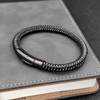 Wire Rope Bracelet Vintage Cuff — Men's 16.5-22cm