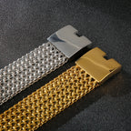 12/18/30mm Wide Mesh Chain Stainless Steel Bracelet for Men Shiny Rock Cool Boy Wristband Heavy Metal Jewelry Gift