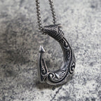Viking Anchor Hook Pendant — Stainless Steel