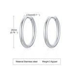 Minimal Huggie Hoop Earrings — Stainless Steel