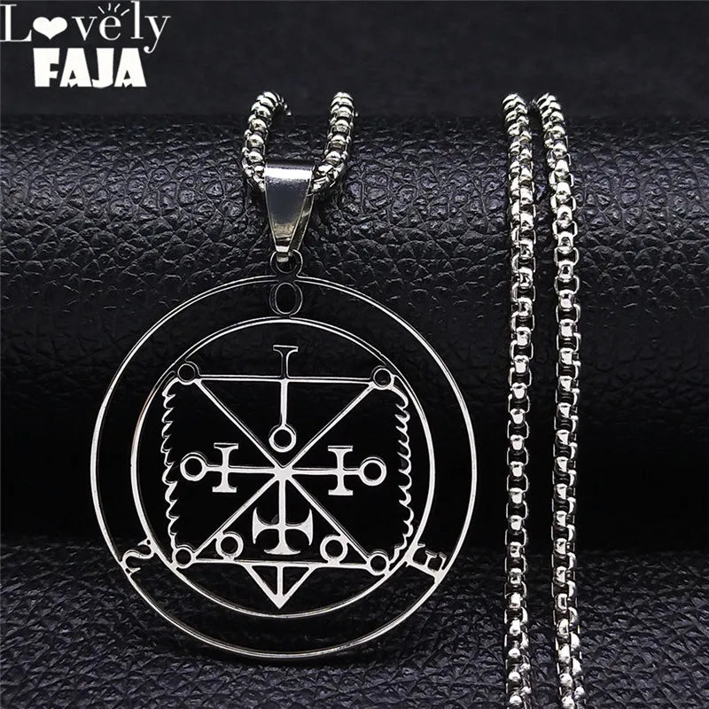 Sigil de Lucifer Ose Necklace — Stainless
