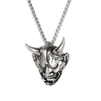 Demon Fang Mask Pendant Necklace — Two-Tone Color