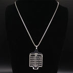 Hebrew Prayer Torah Scroll Necklace — SS