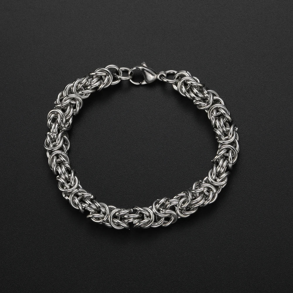 Men's 8mm Link Chain Bracelet — Stainless Steel