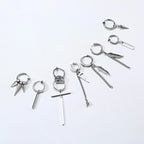 Spike Single Huggie Earrings — Stainless Steel