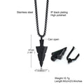 Arrowhead Tribal Spear Pendant — Stainless