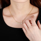 Arabic Name Necklace For Women Custom iced Out Names Necklaces Personalized Gold Stainless Steel Pendant Arabic Jewelry Gifts