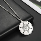Dawapara Abracadabra Pendant Abraxas Cabalistic Magic Occult Esoteric Amulet Necklace Supernatural Stainless Steel