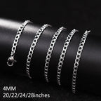 Minimal Link Chain Necklace 4mm — Stainless