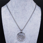 Demon Seal Silver Pendant Necklace — Stainless Steel