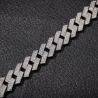 THE BLING KING 20mm Miami Prong Cuban Link Bracelet 3 Row Full Iced Out Rhinestones 7inch 8inch Bracelet Mens Hiphop
