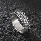 Kalen Punk 316L Stainless Steel Men's Ring Skull Finger Rings Fashion Biker Party Jewelry Round Anillos Accessories Size 8-12