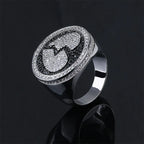 Iced Out Broken Heart Ring for Men — Micro Pave CZ Band