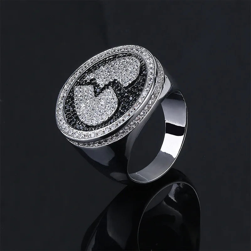 Iced Out Broken Heart Ring for Men — Micro Pave CZ Band