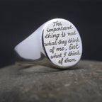 Signet Letter Ring — 925 Silver