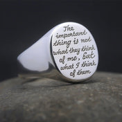 Signet Letter Ring — Silver-Tone