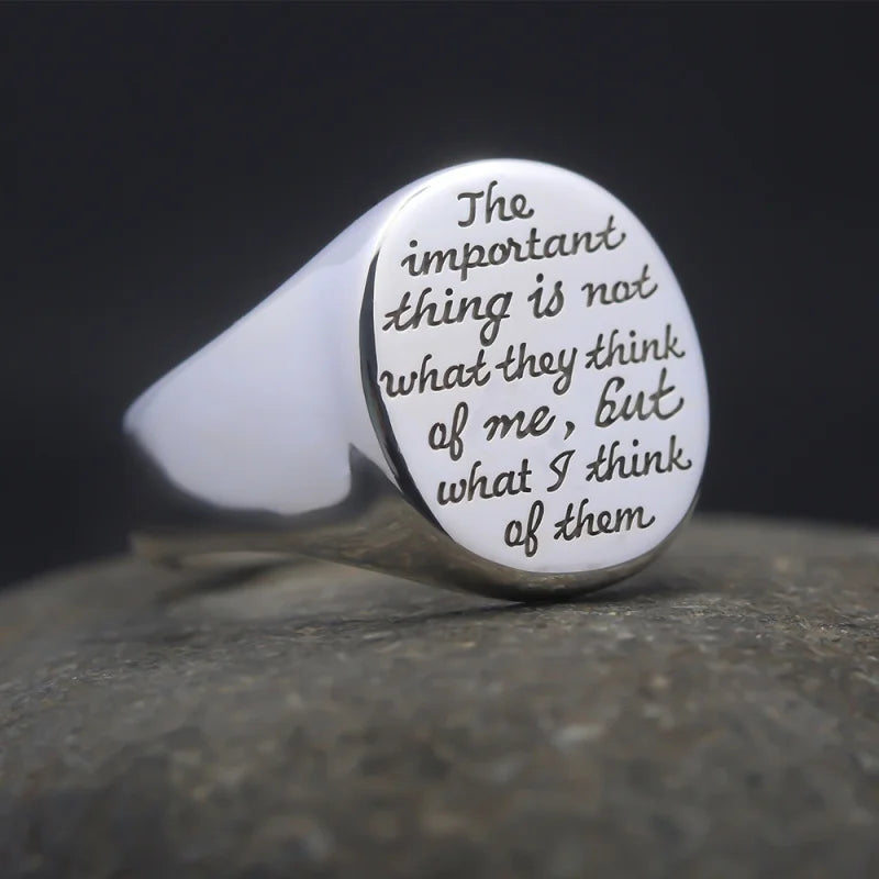 Signet Letter Ring — 925 Silver