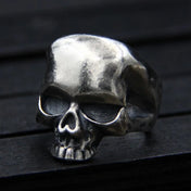 BOCAI Retro silver skull ring men models personalized original design ring
