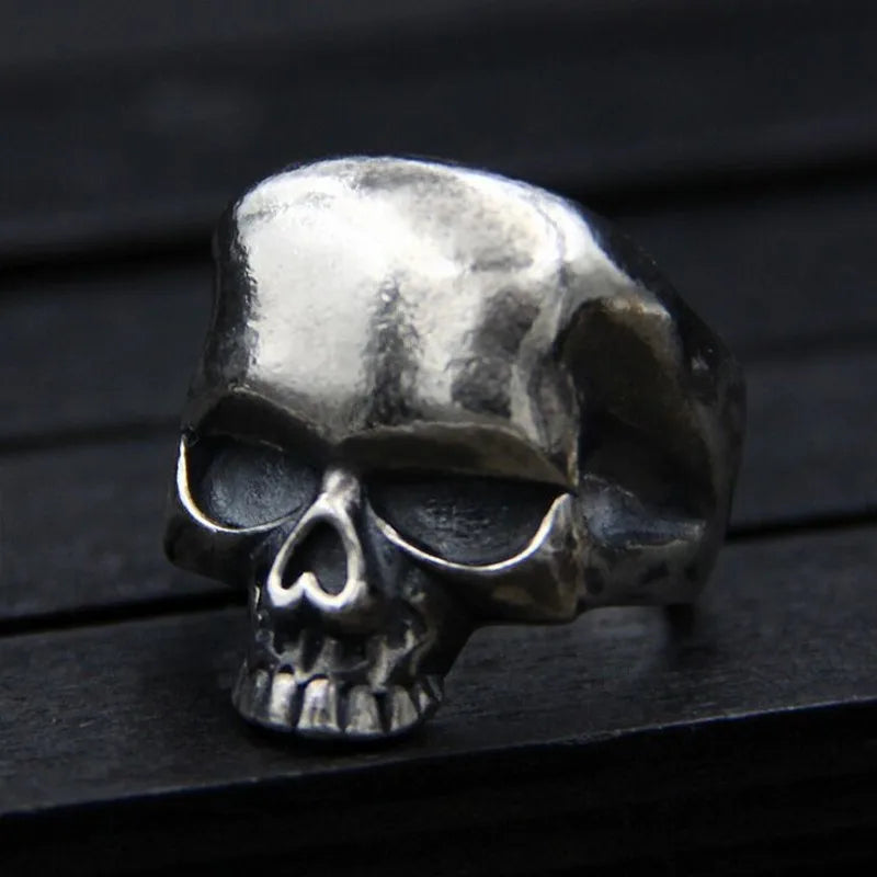BOCAI Retro silver skull ring men models personalized original design ring