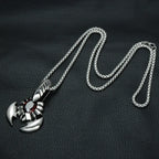 Scorpion Inlaid Crystal Pendant Necklace