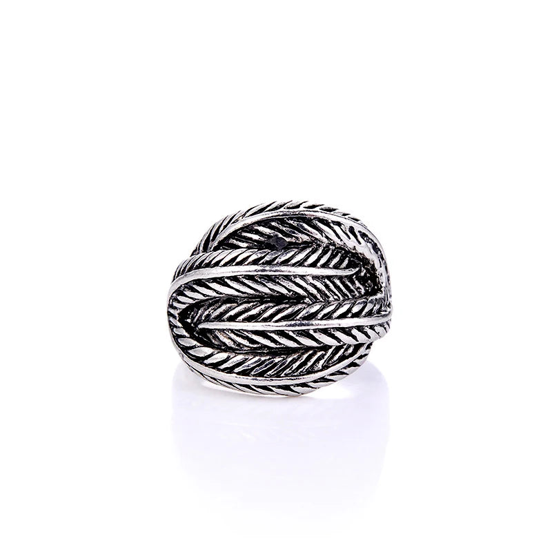 Vintage Feather Open Ring for Men & Women — Adjustable, 24 Styles