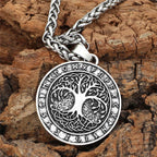 Tree of Life Viking Rune Pendant — Silver