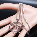Demon Silver Pendant Seal Satan Balam Colar N7012s03