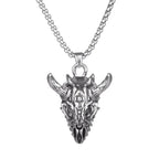 Demon Fang Mask Pendant Necklace — Two-Tone Color