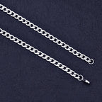 Width 6MM Stainless Steel Men's Chain Necklace Hip Hop Rock Style Jewelry Titanium Steel Cuban Link Necklace drop shipping