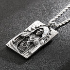 Masked Death Ghost Pendant Necklace — Stainless Steel