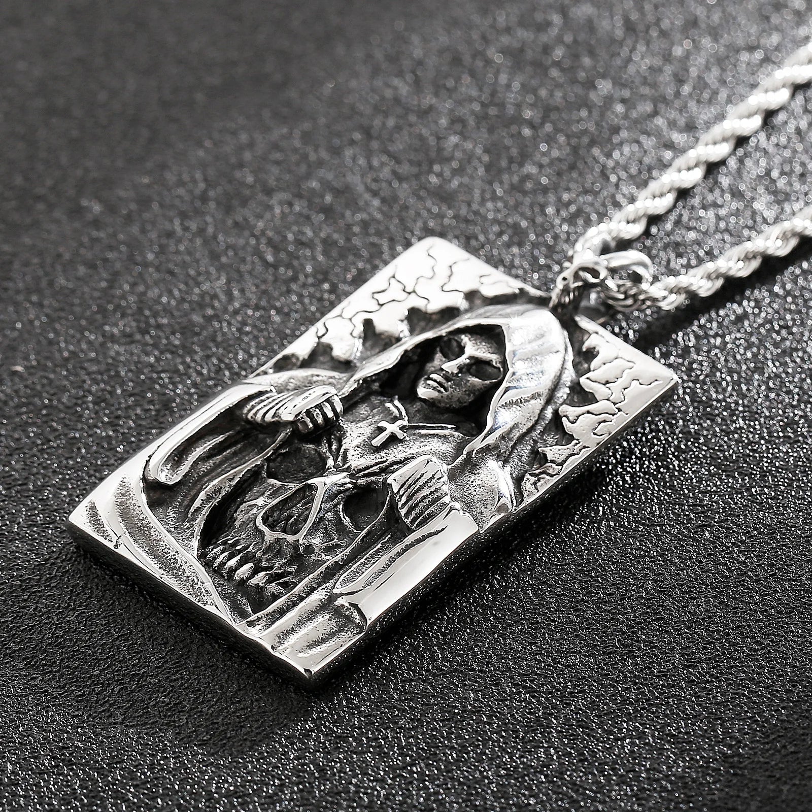 Masked Death Ghost Pendant Necklace — Stainless Steel