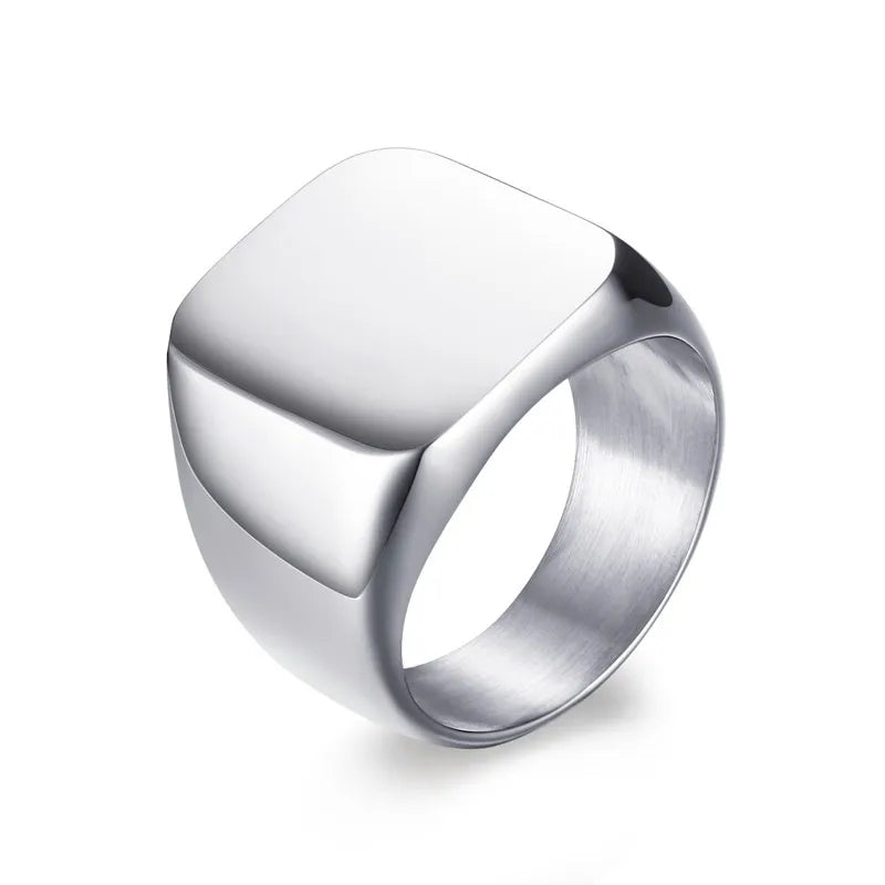 Vnox 18mm Signet Ring For Men Women, The Zodiac 12 Horoscope Constellation Sign Finger Band, Stainless Steel Aries Punk