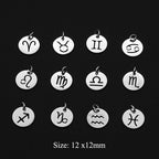 Zodiac Sign Charm Earrings Set — Stainless Steel