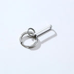 Silver Paperclip Hoop Earrings — Stainless Steel