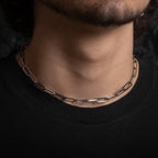 Paper Clip Chain Choker Necklace — Stainless