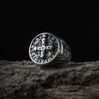Saint Benedict Cross Men Rings Punk Hip Hop for Boyfriend Male Stainless Steel Jewelry Creativity Gift Wholesale