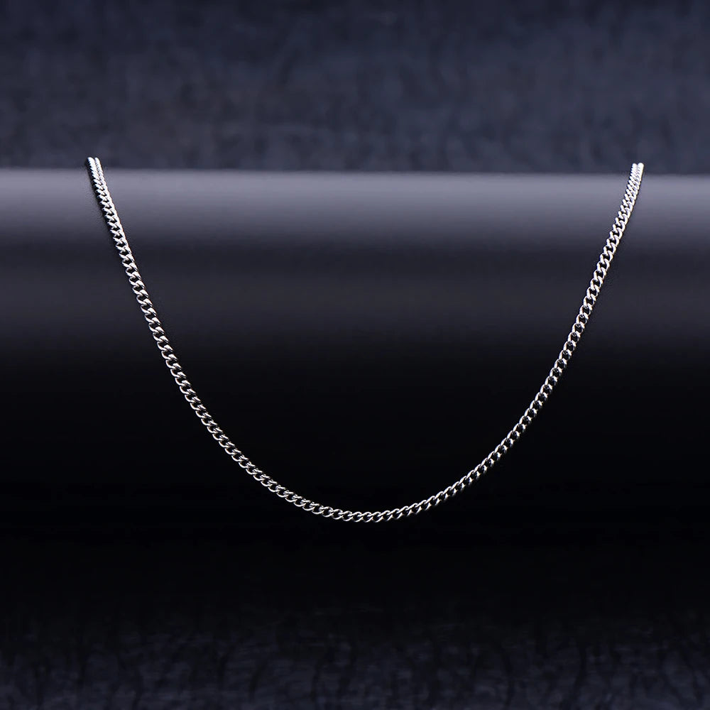 Minimal Side Chain Necklace 1.9mm — Stainless Steel