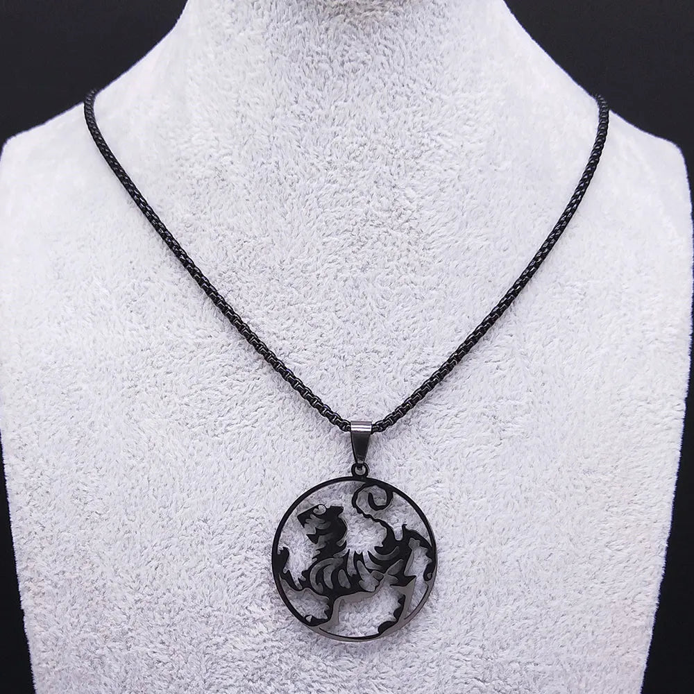 Karate Symbol Pendant Necklace — Stainless Steel