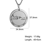 Key of Solomon Pentacle Pendant — Stainless Steel