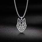 My shape Wolf Necklace for Men Women Stainless Steel Necklaces Men's chain Fashion Animal Male Necklace Punk Jewelry