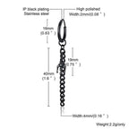 Spike Single Huggie Earrings — Stainless Steel