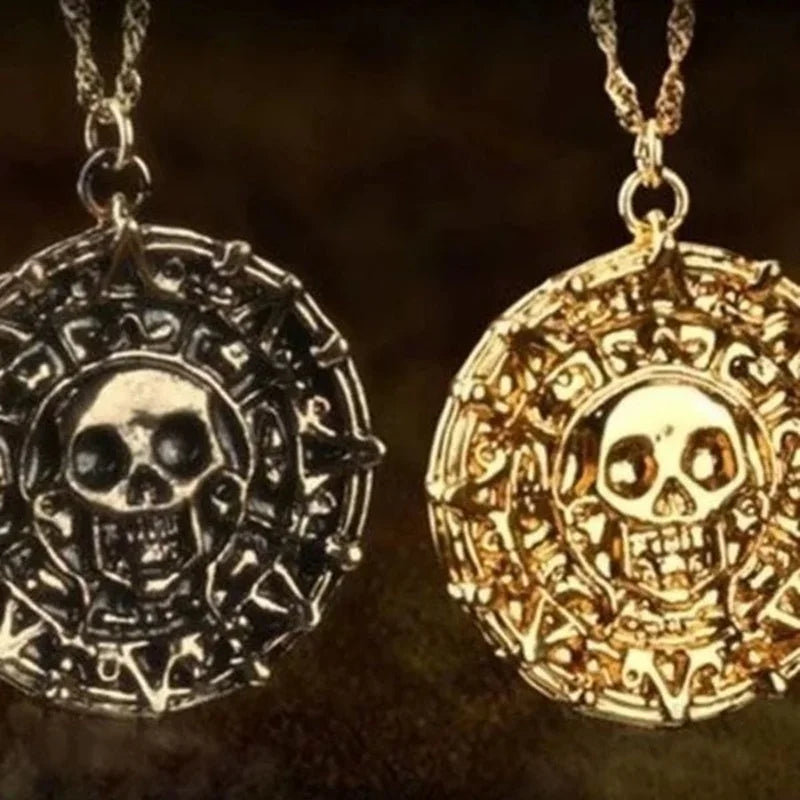 Pirate Skull Pendant Necklace — Metal