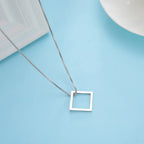 My Shape Punk Triangle Square Stacking Necklaces for Men Stainless Steel Geometric Pendant Necklace Fashion Male Hip Hop Jewelry